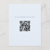 Barok Crest Frans Blauw Bruiloft Informatiekaartje (Achterkant)