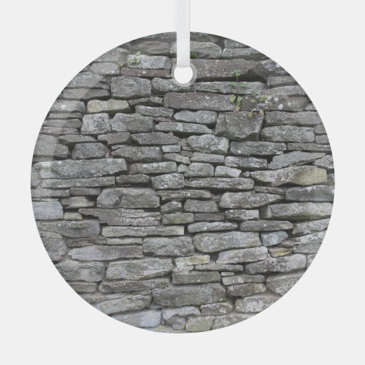 Barok Damask: Luxe bloemmotief Glas Ornament (Voorkant)