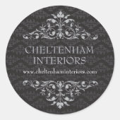 Barok Damask Sticker (Voorkant)