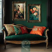 Barok Dark Moody Rococo Portret Kunst Tissuepapier