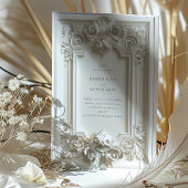 Barok Elegance Bruiloft Lijst Uitnodiging