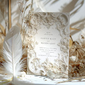 Barok Elegance Bruiloft Lijst Uitnodiging