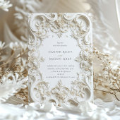 Barok Elegance Bruiloft Lijst Uitnodiging