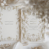 Barok Elegance Bruiloft Lijst Uitnodiging
