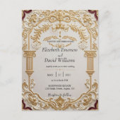 Barok Elegance bruiloft uitnodiging Briefkaart (Voorkant)