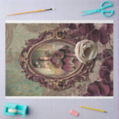 Barok Elegant Lady Bouffant Jurk Portret kunst Tissuepapier (Craft)