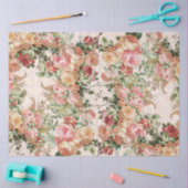 Barok Elegante Roze Bloemige Roze Gouden Decoupage Tissuepapier (Craft)