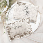  Barok Elegante Victoriaans Bloemen Huwelijk RSVP Kaartje