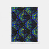 Barok Filigraan Blauwe Kunstdeken Fleece Deken (Voorkant)