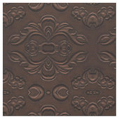 Barok Floral Style Faux Leather Pattern Stof (Close Up)