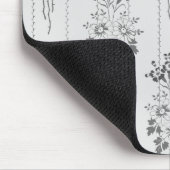 Barok floreel patroon met rand grijs muismat (Hoek)