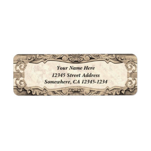 Barok geïnspireerd ontwerp - verouderde steen etiket