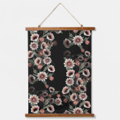 Barok-geïnspireerde botanische zachte roze en groe hangend wandkleed (Voorkant)