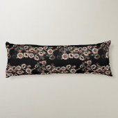 Barok-geïnspireerde botanische zachte roze en groe lichaamskussen (Achterkant)