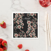 Barok-geïnspireerde botanische zachte roze en groe servet (Insitu)