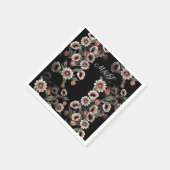 Barok-geïnspireerde botanische zachte roze en groe servet (Hoek)