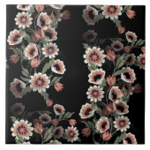 Barok-geïnspireerde botanische zachte roze en groe tegeltje (Voorkant)