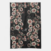 Barok-geïnspireerde botanische zachte roze en groe theedoek (Verticaal)