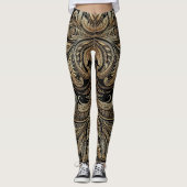 Barok Gold Elegance Luxe Ornamenten Leggings (Voorkant)