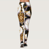 Barok goud en wit Italiaanse stijl Leggings (Achterkant)
