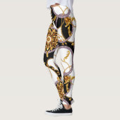 Barok goud en wit Italiaanse stijl Leggings (Links)