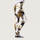 Barok goud en wit Italiaanse stijl Leggings (Rechts)