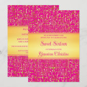 Barok Goud Lijst Quinceanera Uitnodiging (Voorkant / Achterkant)