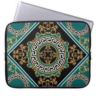 Barok goud: zwarte elegantie laptop sleeve