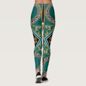 Barok goud: zwarte elegantie leggings (Achterkant)