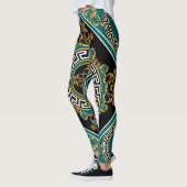 Barok goud: zwarte elegantie leggings (Links)