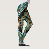 Barok goud: zwarte elegantie leggings (Rechts)