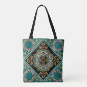 Barok goud: zwarte elegantie tote bag (Achterkant)