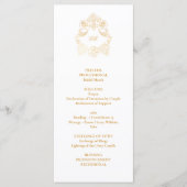 Barok Gouden Folie Bruiloft Programmakaart (Voorkant)