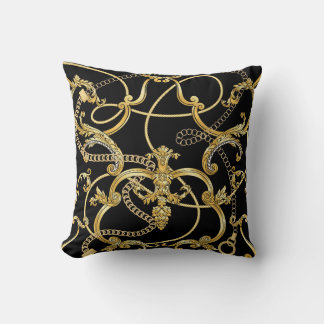 Barok Gouden Kettingen Naadloos Patroon Kussen