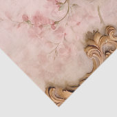 Barok gouden ornamenten blush Franse rozen Tissuepapier (Detail)