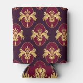 Barok gouden schans magenta patroon blikjeskoeler (Achterkant)