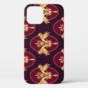 Barok gouden schans magenta patroon Case-Mate iPhone case