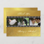 Barok Gouden Teen bruiloft Dank u briefkaarten (Voorkant / Achterkant)