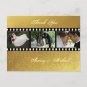 Barok Gouden Teen bruiloft Dank u briefkaarten (Voorkant)