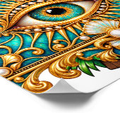 Barok Groenblauwe Oog Poster (Hoek)