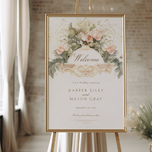 Barok Huwelijks Welkom Bord Poster