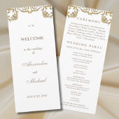   barok huwelijksprogramma programmakaart