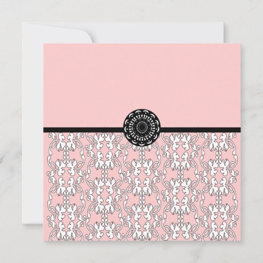 Barok in het Baby shower Roze Girl Kaart (Achterkant)