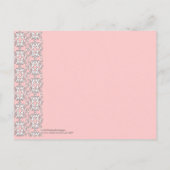 Barok in roze Baby shower Uitnodiging (Achterkant)