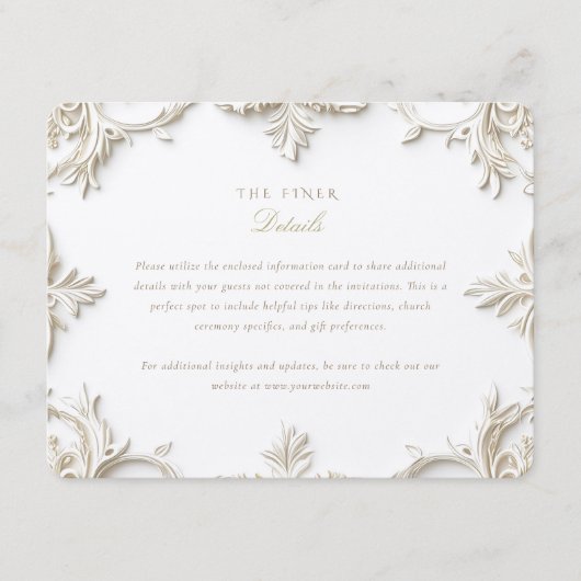 Barok Informatie & Details Behuizing Kaart (Voorkant)