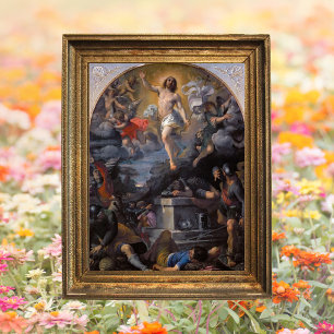 Barok Katholieke kunst Verrijzenis van Jezus Pasen Poster