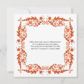 Barok Leafy Lijst Invitation Kaart (Achterkant)