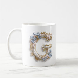 Barok Letter 'D' Mok voor een Koffie Prinses