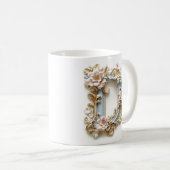 Barok Letter 'D' Mok voor een koffieprinses (Voorkant rechts)