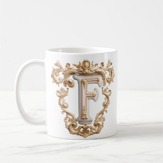 Barok Letter 'F' Mok voor een Koffie Prinses (Links)